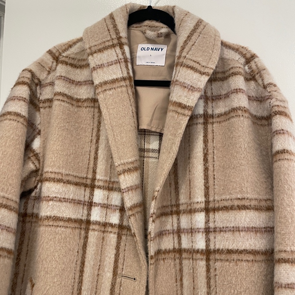 Brown and Beige Long Shacket